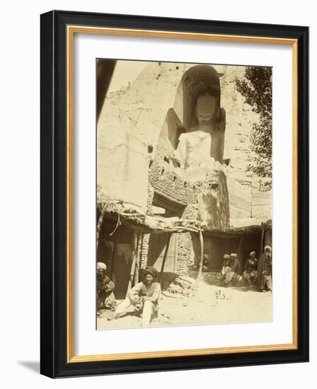 Grottes de Bamiyan : le Buddha de 53 mètres-null-Framed Giclee Print