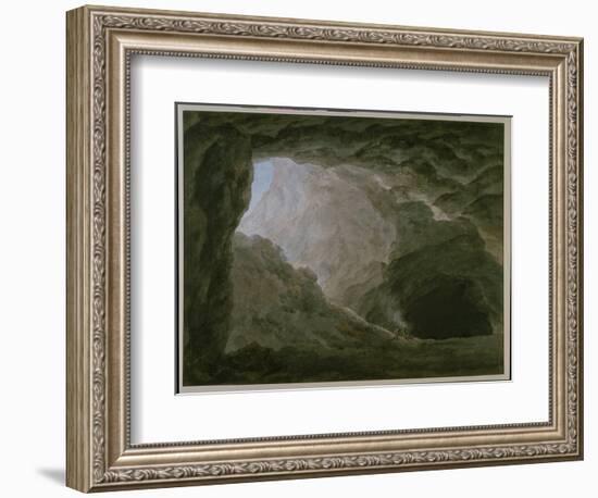 Grotto in the Campagna (W/C on Paper)-John Robert Cozens-Framed Giclee Print