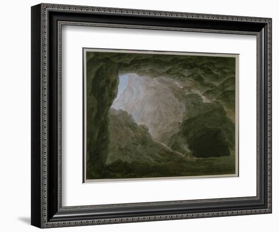Grotto in the Campagna (W/C on Paper)-John Robert Cozens-Framed Giclee Print