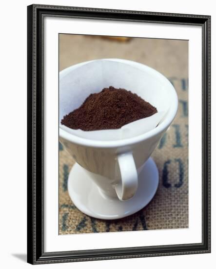 Ground Coffee in Filter-Sara Danielsson-Framed Photographic Print