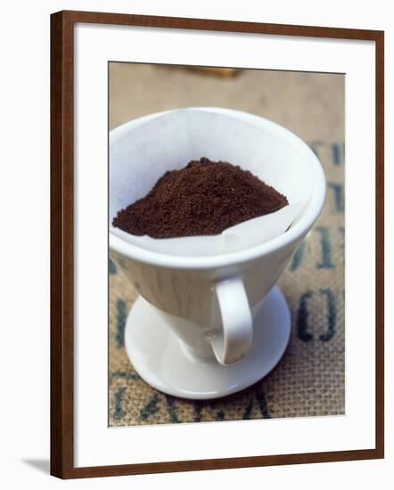 Ground Coffee in Filter-Sara Danielsson-Framed Photographic Print