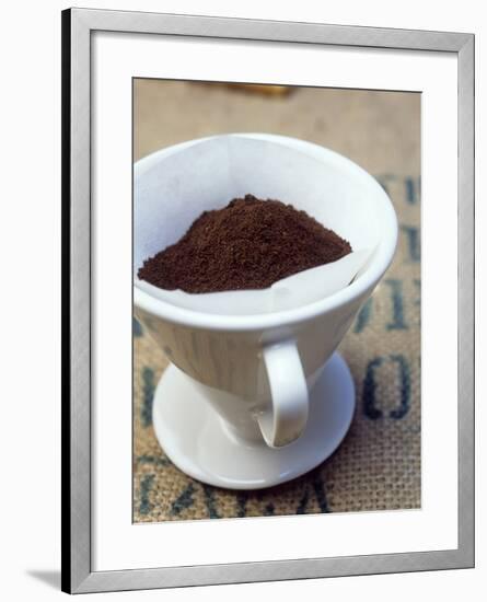 Ground Coffee in Filter-Sara Danielsson-Framed Photographic Print