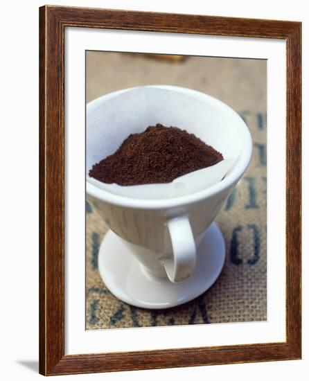 Ground Coffee in Filter-Sara Danielsson-Framed Photographic Print