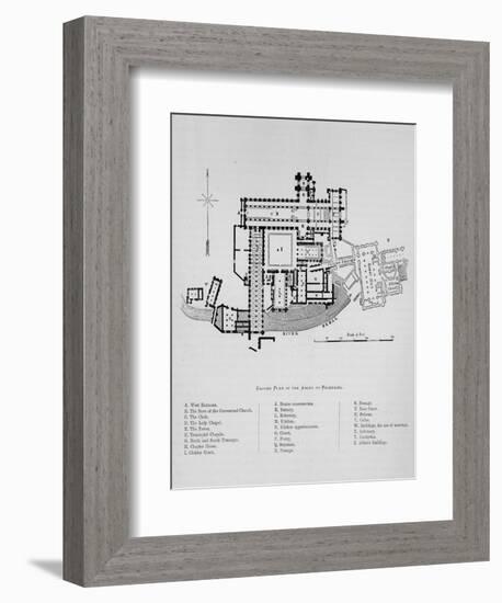 'Ground Plan of Abbey of Fountains', Fountains Abbey,1897-Unknown-Framed Giclee Print