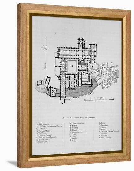 'Ground Plan of Abbey of Fountains', Fountains Abbey,1897-Unknown-Framed Premier Image Canvas