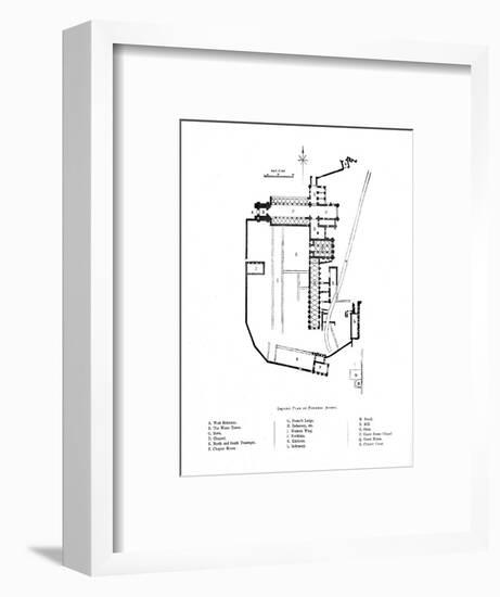 'Ground Plan of Furness Abbey', 1897-Unknown-Framed Giclee Print