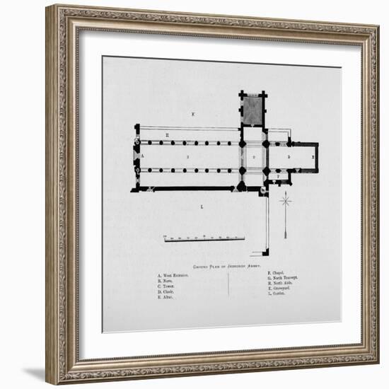 'Ground Plan of Jedburgh Abbey', 1897-Unknown-Framed Giclee Print