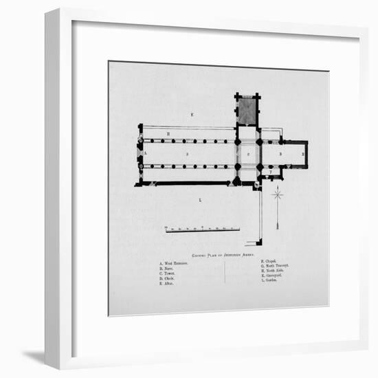 'Ground Plan of Jedburgh Abbey', 1897-Unknown-Framed Giclee Print