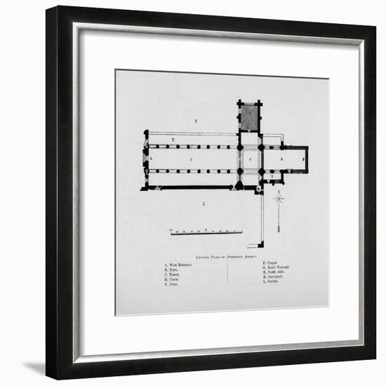 'Ground Plan of Jedburgh Abbey', 1897-Unknown-Framed Giclee Print