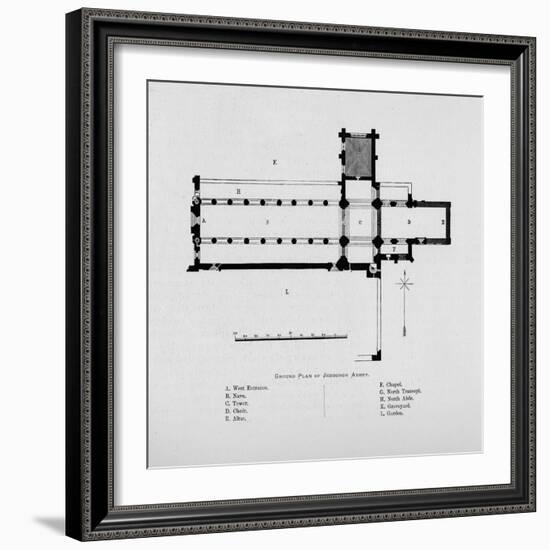 'Ground Plan of Jedburgh Abbey', 1897-Unknown-Framed Giclee Print