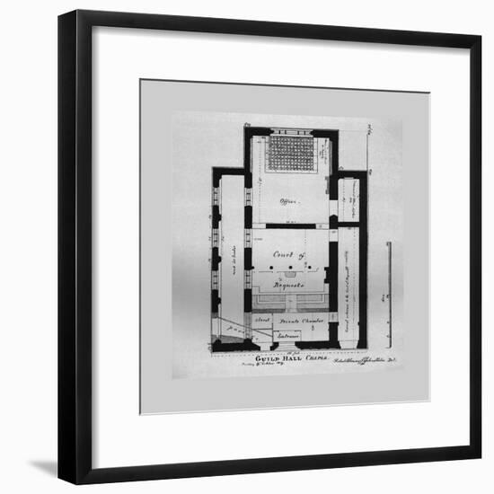 Ground Plan of the Guildhall Chapel 1815, (1866)-Unknown-Framed Giclee Print
