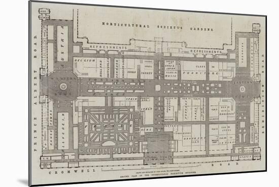 Ground Plan of the International Exhibition Building-John Dower-Mounted Giclee Print