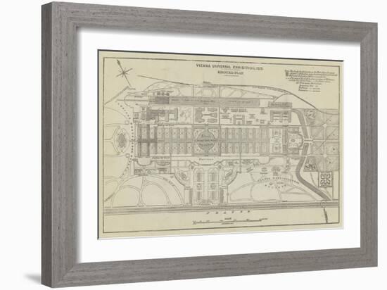 Ground Plan of the Vienna Universal Exhibition, 1873-John Dower-Framed Giclee Print