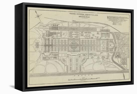 Ground Plan of the Vienna Universal Exhibition, 1873-John Dower-Framed Premier Image Canvas