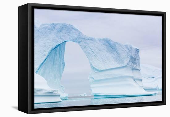 Grounded Icebergs, Sydkap, Scoresbysund, Northeast Greenland, Polar Regions-Michael Nolan-Framed Premier Image Canvas