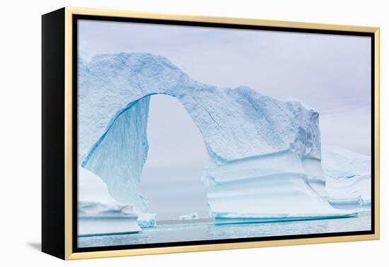 Grounded Icebergs, Sydkap, Scoresbysund, Northeast Greenland, Polar Regions-Michael Nolan-Framed Premier Image Canvas