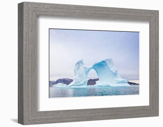 Grounded Icebergs, Sydkap, Scoresbysund, Northeast Greenland, Polar Regions-Michael Nolan-Framed Photographic Print