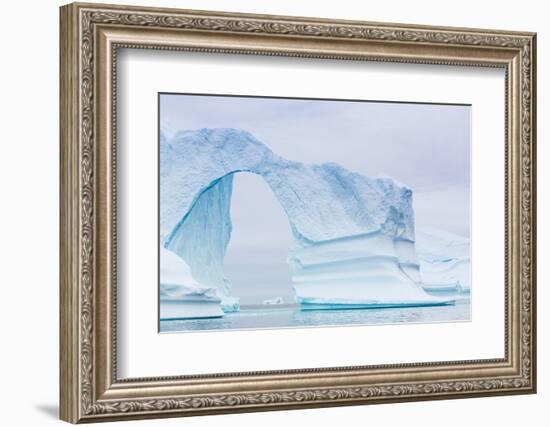 Grounded Icebergs, Sydkap, Scoresbysund, Northeast Greenland, Polar Regions-Michael Nolan-Framed Photographic Print