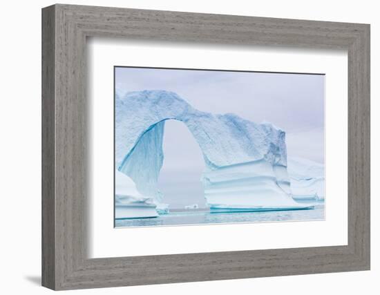 Grounded Icebergs, Sydkap, Scoresbysund, Northeast Greenland, Polar Regions-Michael Nolan-Framed Photographic Print