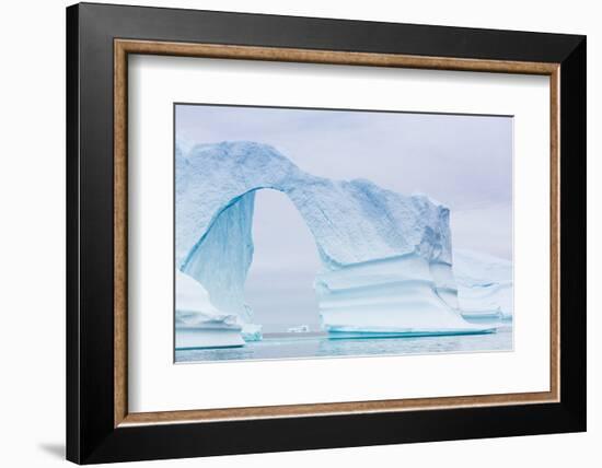 Grounded Icebergs, Sydkap, Scoresbysund, Northeast Greenland, Polar Regions-Michael Nolan-Framed Photographic Print