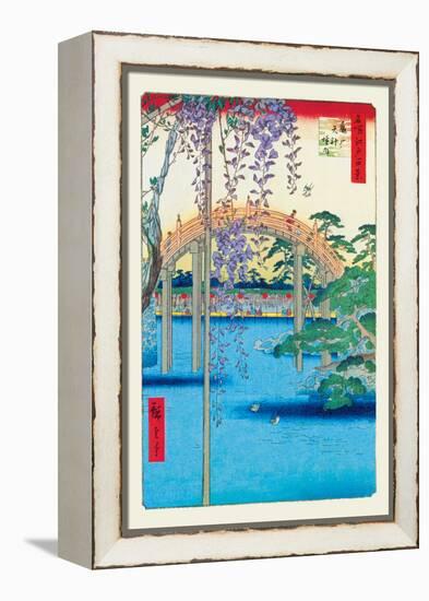 Grounds of the Kameido Tenjin Shrine-Ando Hiroshige-Framed Stretched Canvas