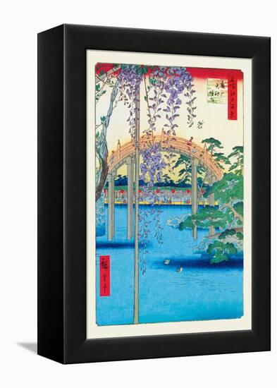 Grounds of the Kameido Tenjin Shrine-Ando Hiroshige-Framed Stretched Canvas