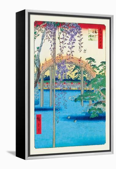 Grounds of the Kameido Tenjin Shrine-Ando Hiroshige-Framed Stretched Canvas