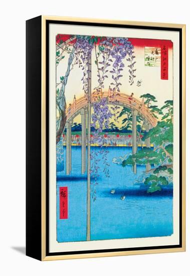 Grounds of the Kameido Tenjin Shrine-Ando Hiroshige-Framed Stretched Canvas