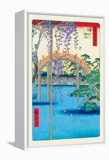 Grounds of the Kameido Tenjin Shrine-Ando Hiroshige-Framed Stretched Canvas