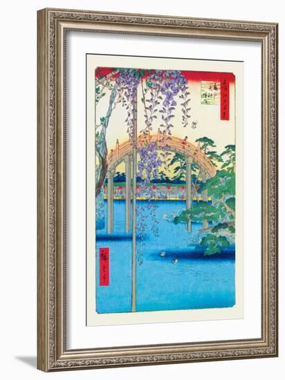 Grounds of the Kameido Tenjin Shrine-Ando Hiroshige-Framed Art Print