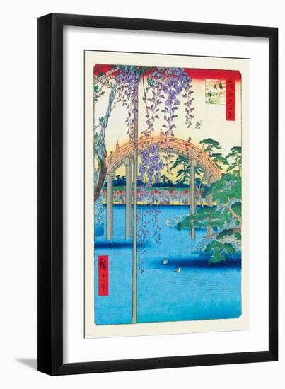 Grounds of the Kameido Tenjin Shrine-Ando Hiroshige-Framed Art Print