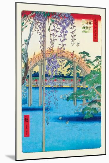 Grounds of the Kameido Tenjin Shrine-Ando Hiroshige-Mounted Art Print