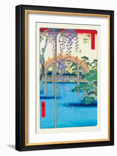 Grounds of the Kameido Tenjin Shrine-Ando Hiroshige-Framed Art Print