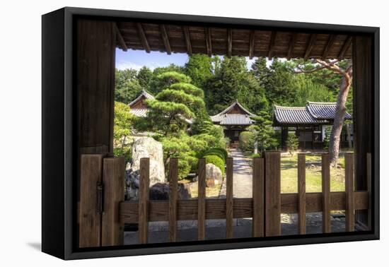 Grounds of the Shingon-in Temple, Nara, Japan.-Dennis Flaherty-Framed Premier Image Canvas