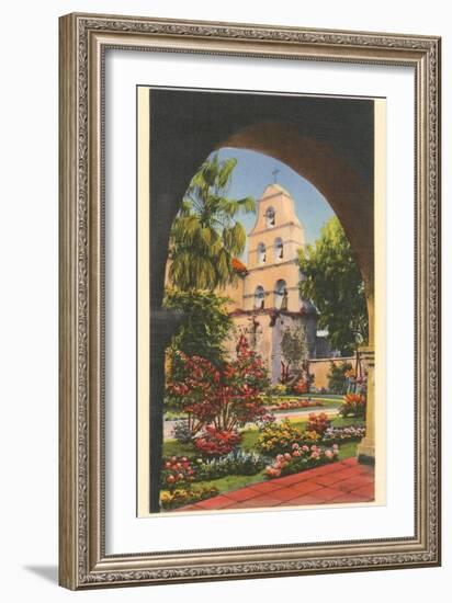 Grounds, Old Mission de Alcala, San Diego, California-null-Framed Art Print