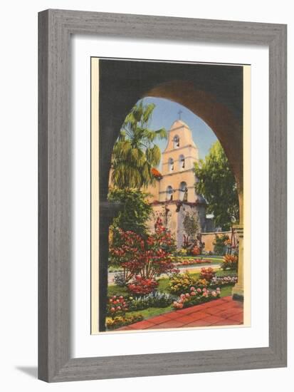 Grounds, Old Mission de Alcala, San Diego, California-null-Framed Art Print