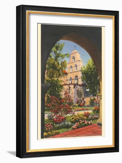 Grounds, Old Mission de Alcala, San Diego, California-null-Framed Art Print