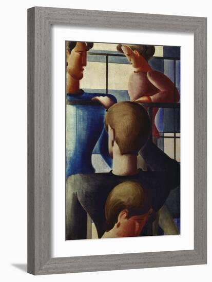 Group at Railing I, 1931-Oskar Schlemmer-Framed Giclee Print