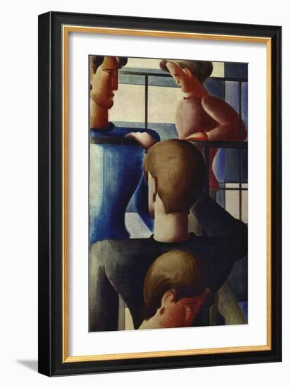 Group at Railing I, 1931-Oskar Schlemmer-Framed Giclee Print