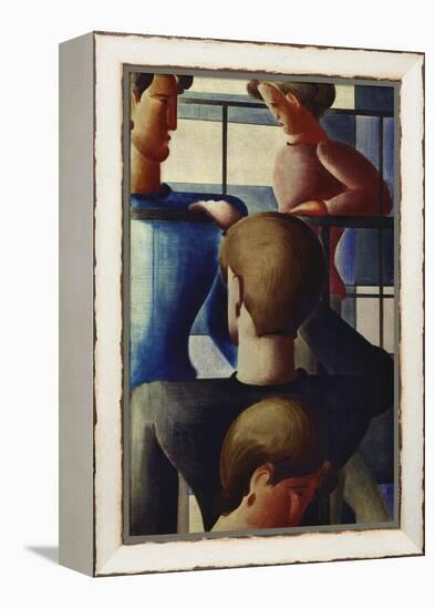 Group at Railing I, 1931-Oskar Schlemmer-Framed Premier Image Canvas