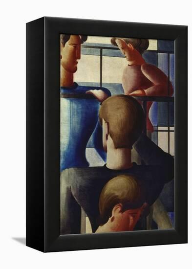 Group at Railing I, 1931-Oskar Schlemmer-Framed Premier Image Canvas