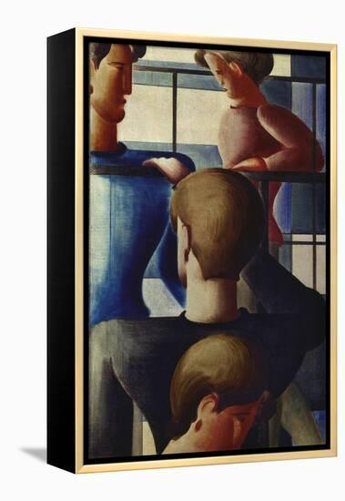 Group at Railing I, 1931-Oskar Schlemmer-Framed Premier Image Canvas