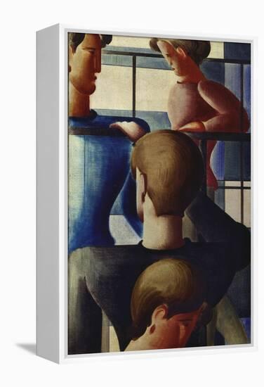 Group at Railing I, 1931-Oskar Schlemmer-Framed Premier Image Canvas