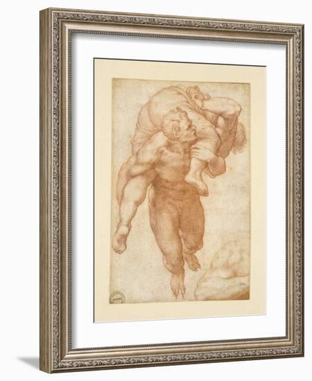 Group from the Last Judgement-Michelangelo Buonarroti-Framed Giclee Print