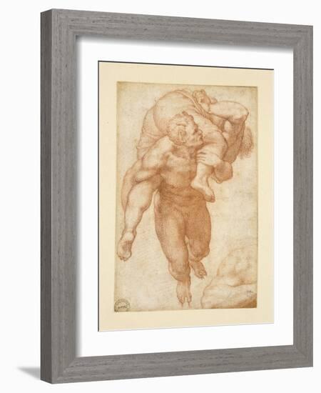 Group from the Last Judgement-Michelangelo Buonarroti-Framed Giclee Print