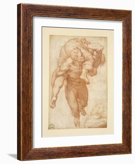 Group from the Last Judgement-Michelangelo Buonarroti-Framed Giclee Print