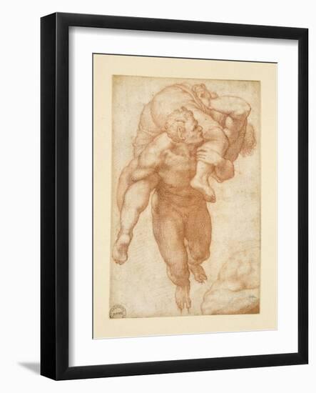 Group from the Last Judgement-Michelangelo Buonarroti-Framed Giclee Print