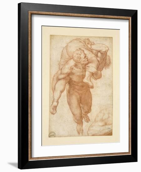 Group from the Last Judgement-Michelangelo Buonarroti-Framed Giclee Print