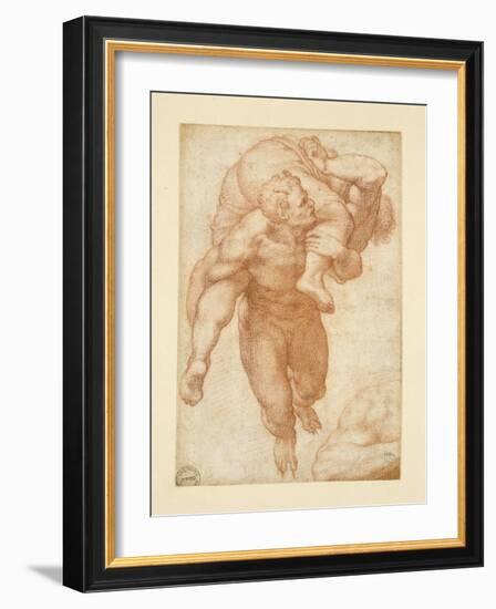 Group from the Last Judgement-Michelangelo Buonarroti-Framed Giclee Print