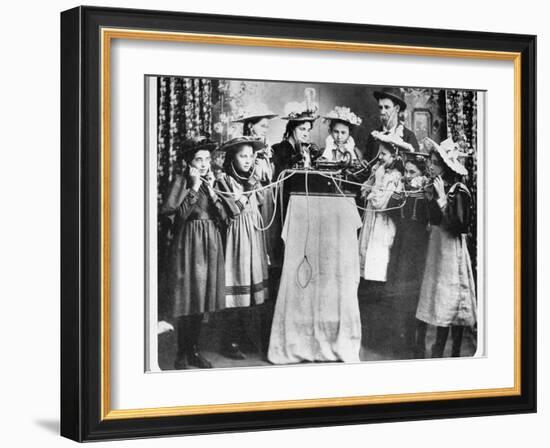 Group Listens to Juke Box-null-Framed Photographic Print